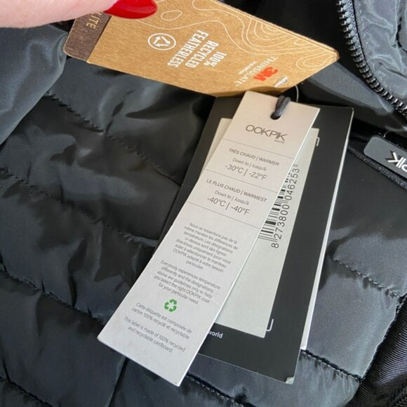 NWT OOKPIK Axel Fox Fur-Trim Hooded Puffer Coat Size XS - Picture 4 of 9